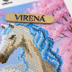 ТБ_А4Н_615 Virena Набір для вишивки бісером - Білий кінь 19х23,5 см (габардин)