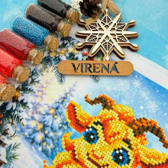 ТБ_А4Н_621 Virena Набір для вишивки бісером - Коза. Символ року 2027 19х23,5 см (габардин)