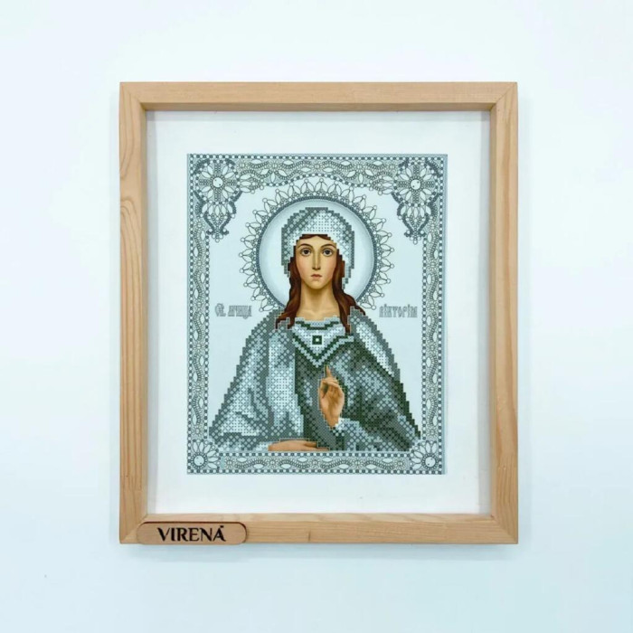 ТБ_А4Р_677 Virena Набір для вишивки бісером та бусинами - Ікона Cв. Вікторія в сріблі 19х23,5 см (габардин) ТБ_А4Р_677 Virena Набір для вишивки бісером та бусинами - Ікона Cв. Вікторія в сріблі 19х23,5 см (габардин)