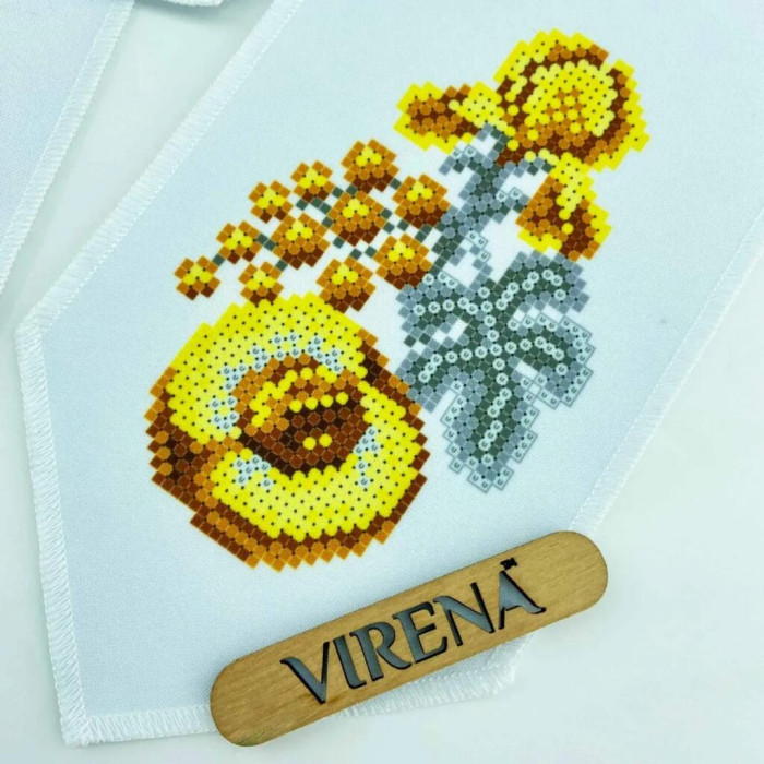 ТБ_БК_111 Virena Набір для вишивки бісером - Бант до Спаса на кошик 13x140 см (габардин)