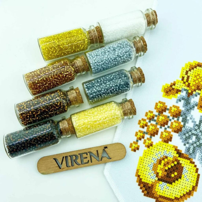 ТБ_БК_111 Virena Набір для вишивки бісером - Бант до Спаса на кошик 13x140 см (габардин)