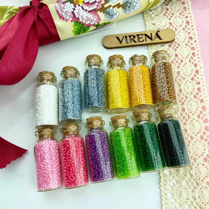 ТБ_ХВБ_026 Virena Набір для вишивки бісером - Хустка для букету 19x26 см (габардин)