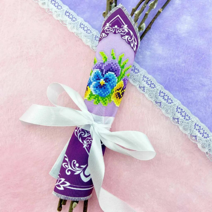 ТБ_ХВБ_029 Virena Набір для вишивки бісером - Хустка для букету 19x26 см (габардин)