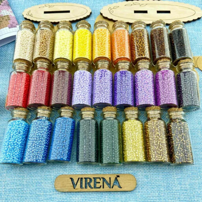 ТБ_КФІН_107 Virena Набір для вишивки бісером по дереву - Фігурки інтер'єрні Пасхальний натюрморт (4 шт)