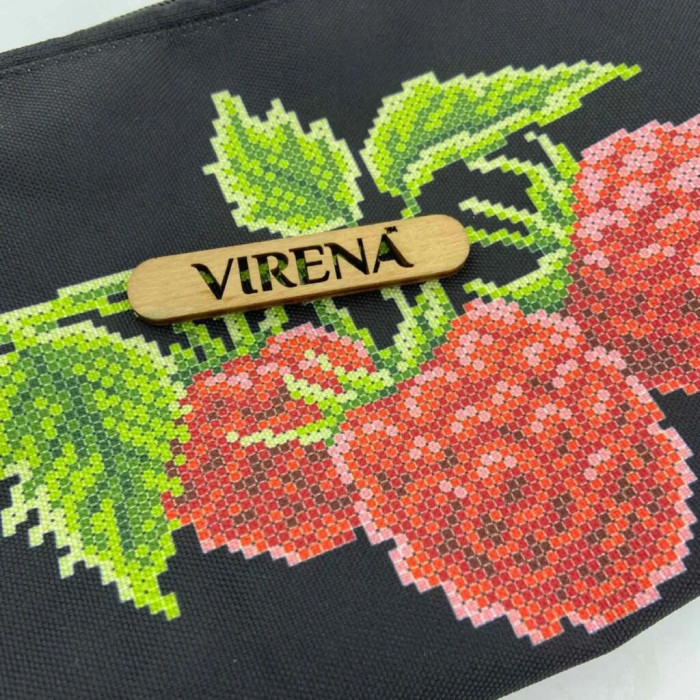 ТБ_Косметичка_321 Virena Набір для вишивки бісером - Косметичка Малина, 25,5x17x3,5 см