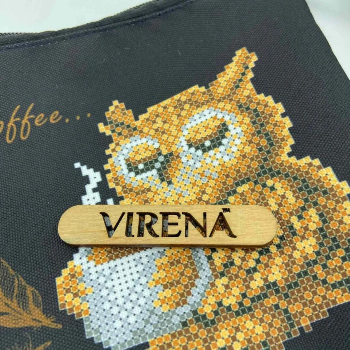 ТБ_Косметичка_322 Virena Набір для вишивки бісером - Косметичка Сова з кавою, 25,5x17x3,5 см