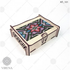 ТБ_КП_101 Дерев'яна коробка для подарунків. Virena. Набір для вишивки бісером