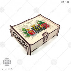ТБ_КП_109 Дерев'яна коробка для подарунків. Virena. Набір для вишивки бісером