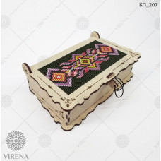ТБ_КП_207 Дерев'яна коробка для подарунків. Virena. Набір для вишивки бісером