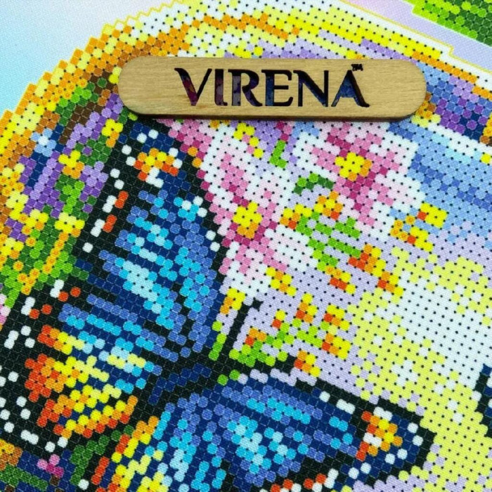 ТБ_КВ_3020 Virena Набір для вишивки бісером - Метелики в скляному яблуці 29,5x29,5см (габардин)