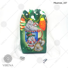ТБ_Мішечок_107 Virena Набір для вишивки бісером - Мішечок для посівання 9,9х18 см (габардин)