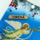 ТБ_Мішечок_213 Virena Набір для вишивки бісером та бусинам - Мішечок для посівання янгол з зіркою 16х22,5х2 см (габардин)