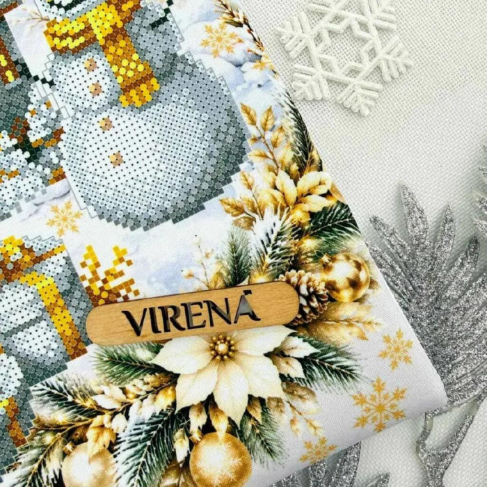 ТБ_НД_253 Virena Набір для вишивки бісером - Наволочка декоративна Новорічна 31x31 см (схема на габардині)