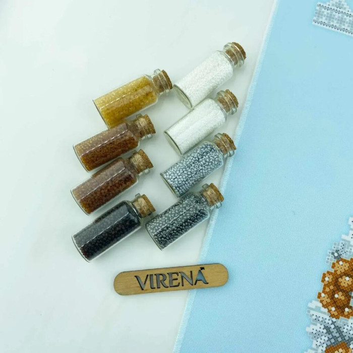 ТБ_РКВ_104 Virena Набір для вишивки бісером - Рушник Спасівський на кошик 33x51см (габардин)