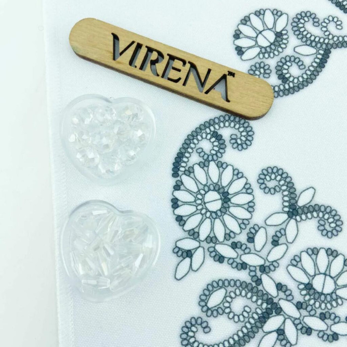 ТБ_РКВ_106 Virena Набір для вишивки бісером і бусинами - Великодній рушник на кошик 33x51 см (габардин)