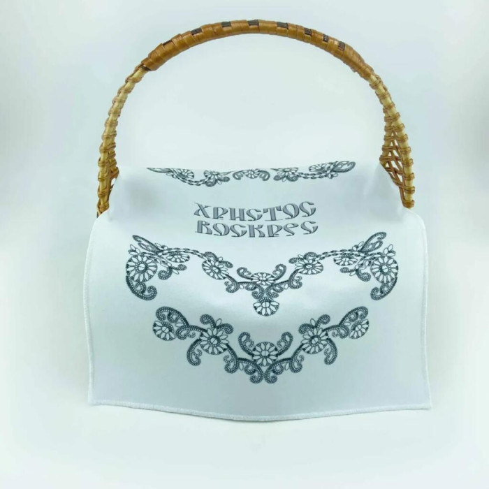 ТБ_РКВ_106 Virena Набір для вишивки бісером і бусинами - Великодній рушник на кошик 33x51 см (габардин)