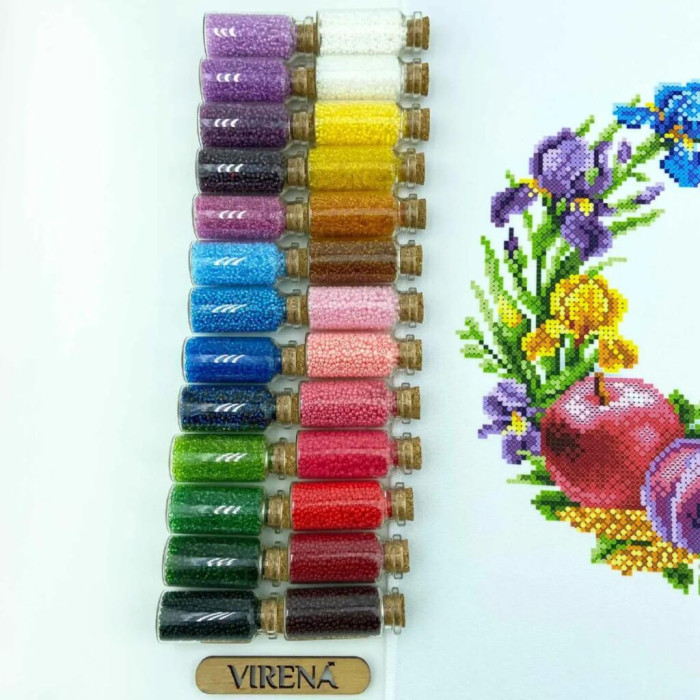 ТБ_РКВ_107 Virena Набір для вишивки бісером - Рушник до Спаса великий на кошик, 33x51 см (габардин)