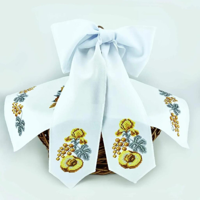 ТБ_РКВ_108 Virena Набір для вишивки бісером - Рушник до Спаса великий на кошик, 33x51 см (габардин)