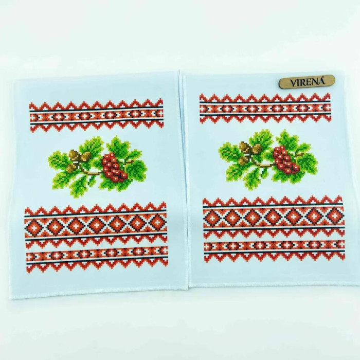 ТБ_РВМ_052 Virena Набір для вишивки бісером -  Весільний рушник малий 20x140 см (габардин)