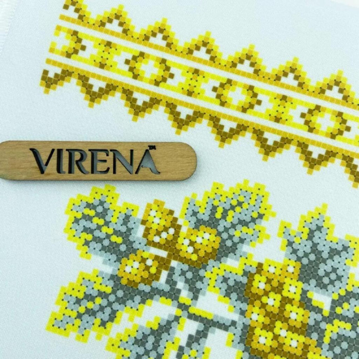 ТБ_РВМ_053 Virena Набір для вишивки бісером -  Весільний рушник малий 20x140 см (габардин)