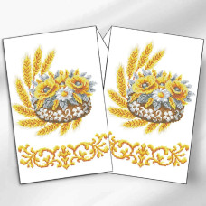 ТБ_РВМ_055 Virena Набір для вишивки бісером - Весільний рушник малий, 20x140 см (габардин)