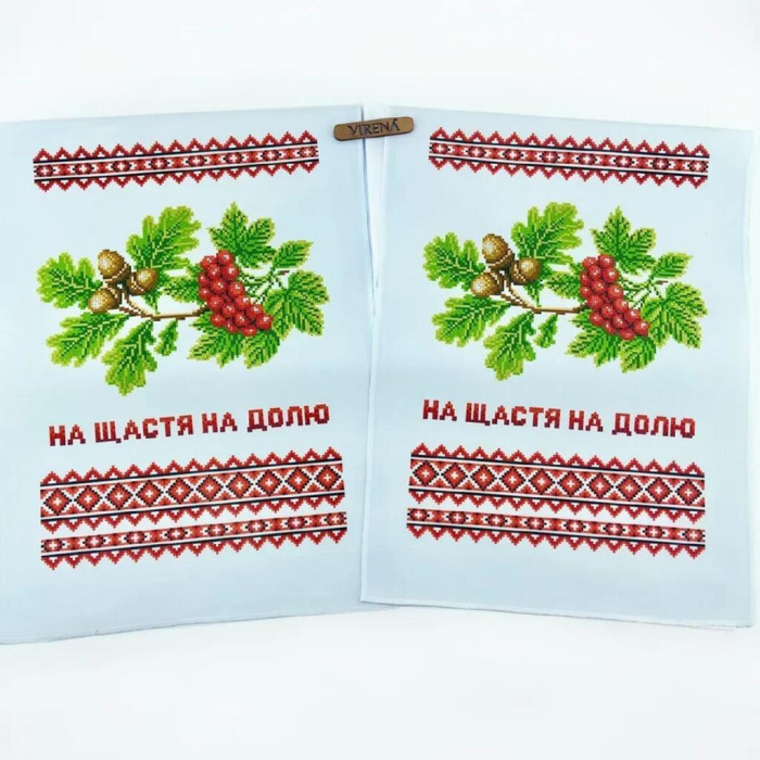 ТБ_РВВ_071 Virena Набір для вишивки бісером -  Весільний рушник великий 35x190 см (габардин)