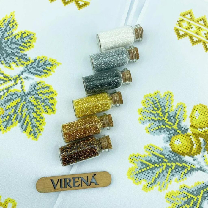 ТБ_РВВ_072 Virena Набір для вишивки бісером -  Весільний рушник великий 35x190 см (габардин)