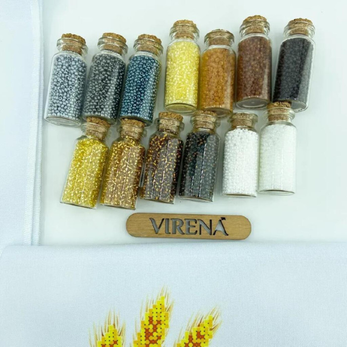 ТБ_РВВ_074 Virena Набір для вишивки бісером - Весільний рушник великий, 35x190 см (габардин)