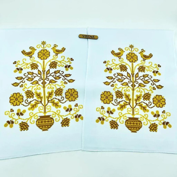 ТБ_РВВ_075 Virena Набір для вишивки бісером - Весільний рушник великий, 35x190 см (габардин)