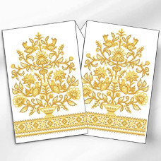 ТБ_РВВ_077 Virena Набір для вишивки бісером - Весільний рушник великий в золоті, 35x190 см (габардин)