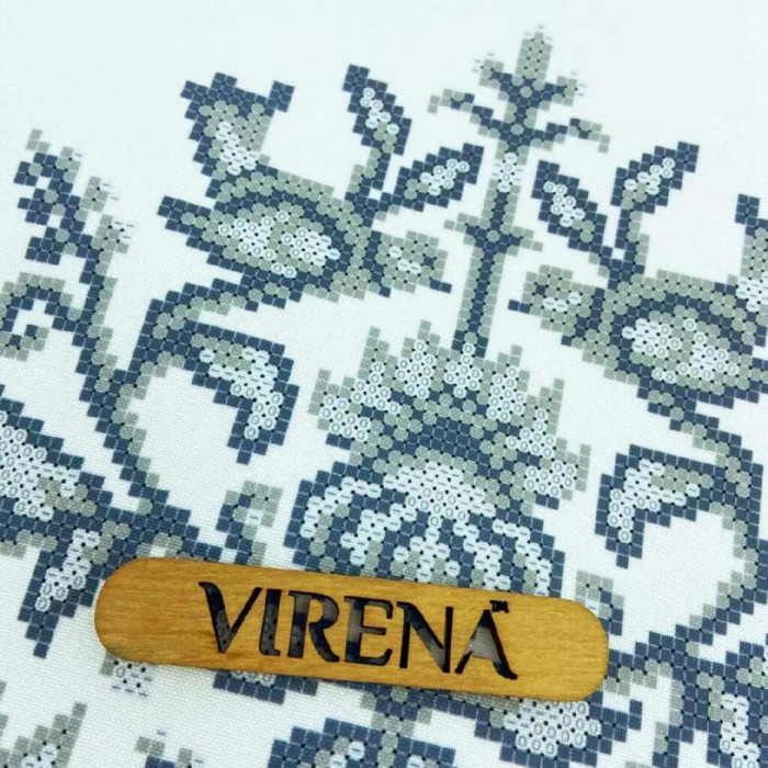 ТБ_РВВ_078 Virena Набір для вишивки бісером - Весільний рушник великий в сріблі, 35x190 см (габардин)