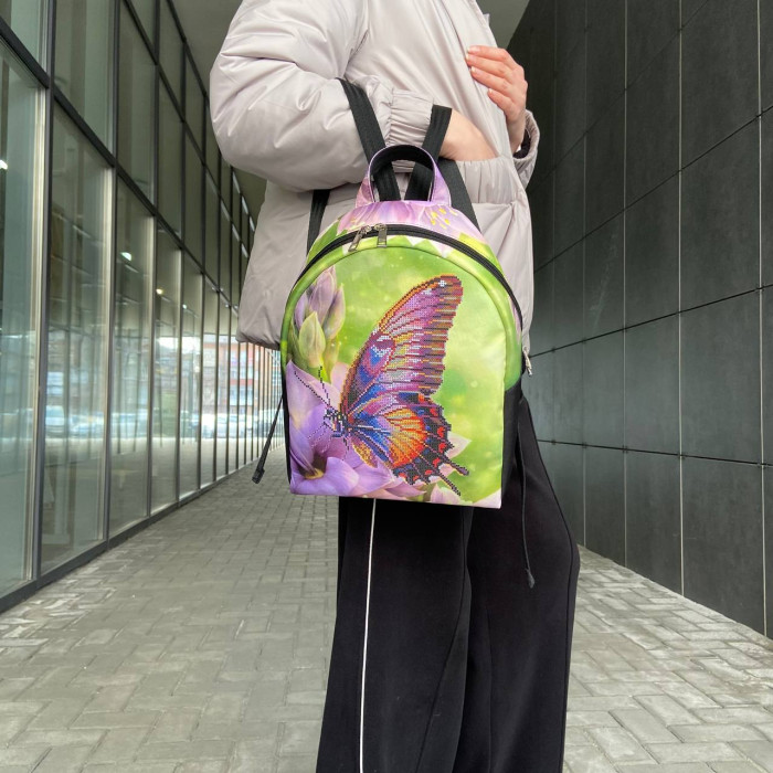 ТБ_Рюкзак_801 Virena Набір для вишивки бісером - Рюкзак Метелик, 24x30x8 см