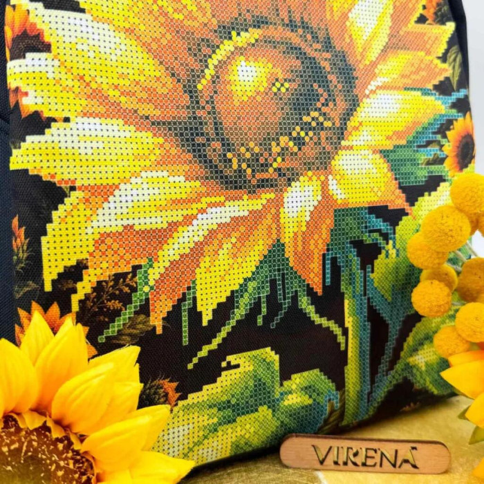 ТБ_Рюкзак_807 Virena Набір для вишивки бісером - Рюкзак Соняшник, 24x30x8 см