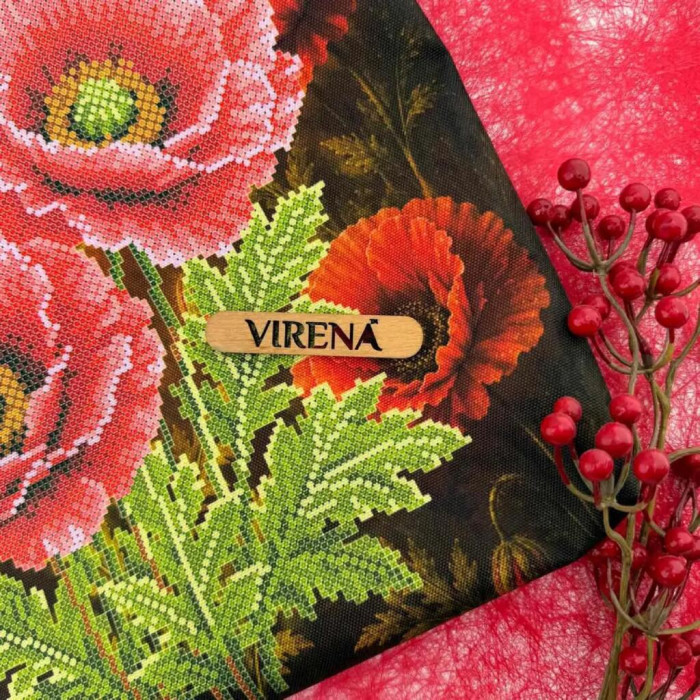ТБ_Шоппер_667 Virena Набір для вишивки бісером - Шопер Мак, 38x42 см