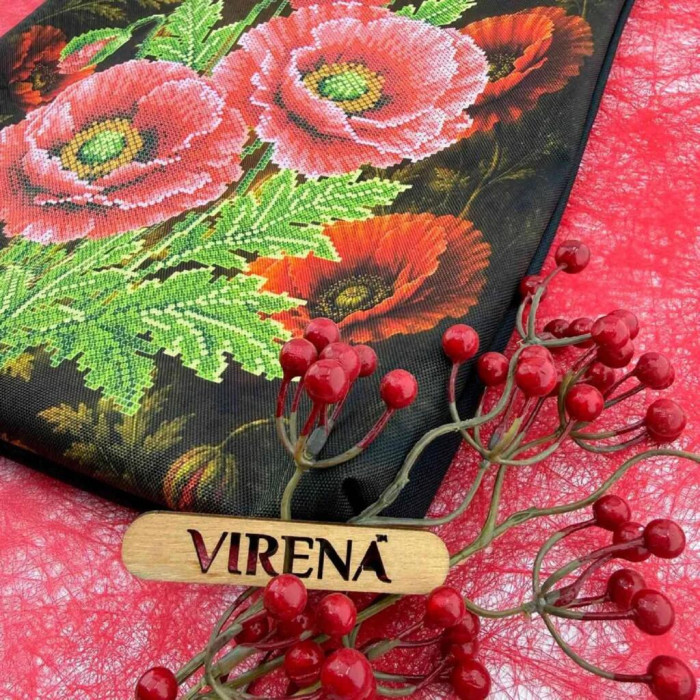 ТБ_Шоппер_667 Virena Набір для вишивки бісером - Шопер Мак, 38x42 см