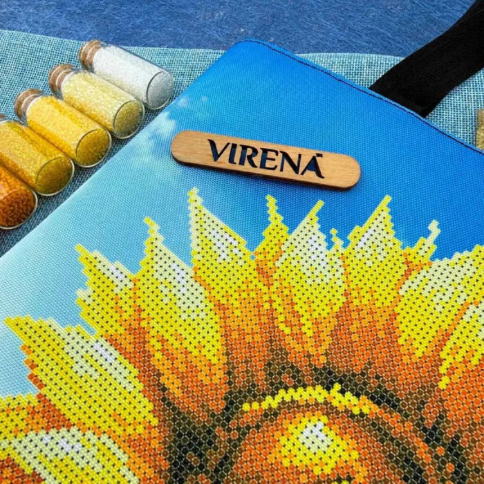 ТБ_Шоппер_668 Virena Набір для вишивки бісером - Шопер Соняшник, 38x42 см