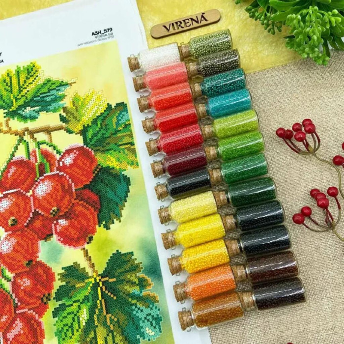 ТБ_Шоппер_741 Virena Набір для вишивки бісером - Сумка-шоппер Порички 32,5x39 см (сумочна тканина)