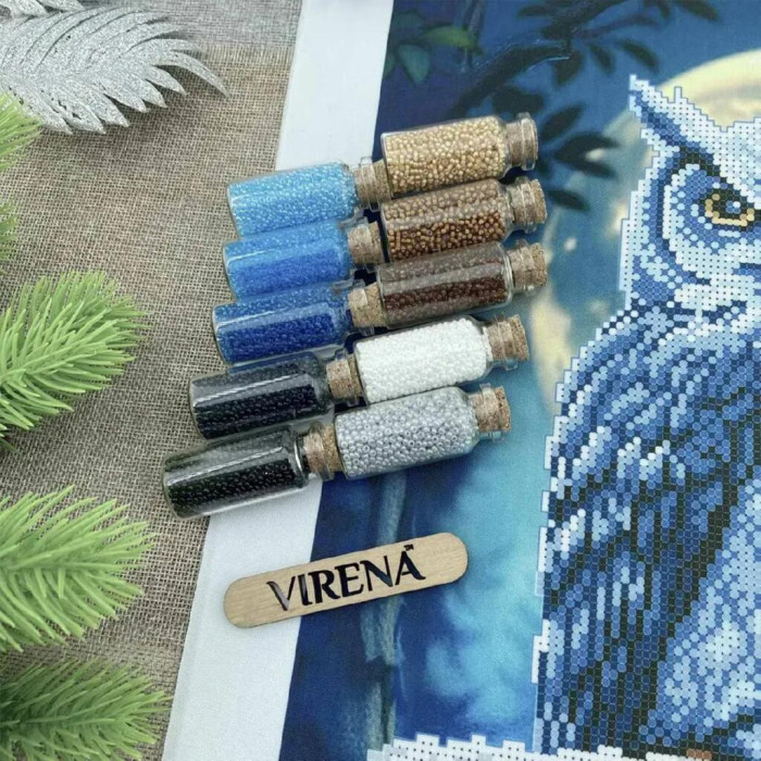 ТБ_Шоппер_744 Virena Набір для вишивки бісером - Сумка-шоппер Сова 32,5x39 см (сумочна тканина)