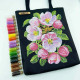 ТБ_Шоппер_747 Virena Набір для вишивки бісером - Шопер Яблуневий цвіт, 32,5x39 см