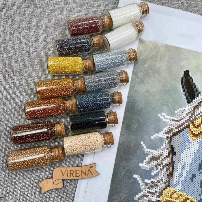 ТБ_Шоппер_810 Virena Набір для вишивки бісером - Сумка-шоппер Білий кінь 43x30 см (штучне хутро Teddy)