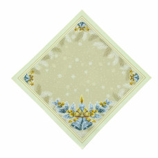 ТБ_СПВ_207 Virena Набір для вишивки бісером - Серветка різдвяна з різдвяними квітами 40x40 см (габардин)