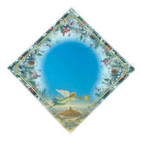 ТБ_СПВ_208 Virena Набір для вишивки бісером та бусинами - Серветка різдвяна зі свічкою та дзвіночками 40x40 см (габардин)