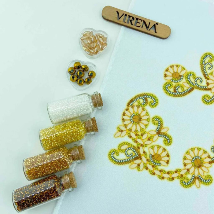 ТБ_СПВ_213 Virena Набір для вишивки бісером - Серветка весільна 40x40 см (габардин)