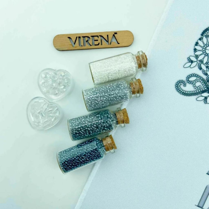 ТБ_СПВ_214 Virena Набір для вишивки бісером - Серветка весільна 40x40 см (габардин)