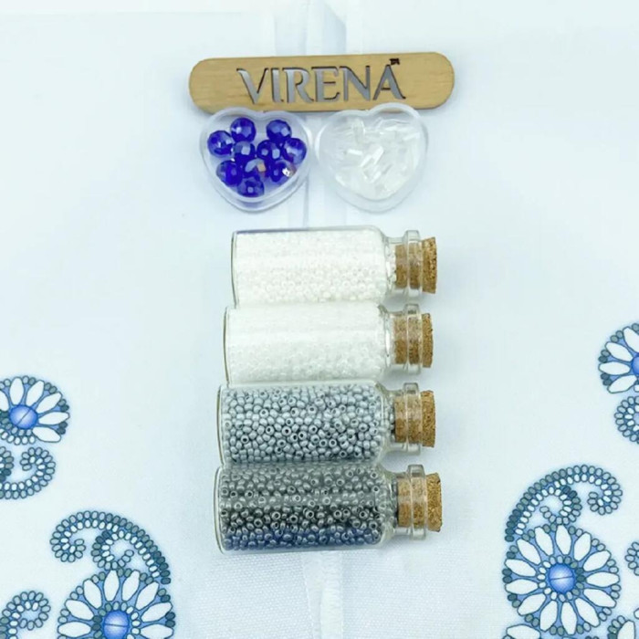 ТБ_СПВ_215 Virena Набір для вишивки бісером - Серветка весільна 40x40 см (габардин)