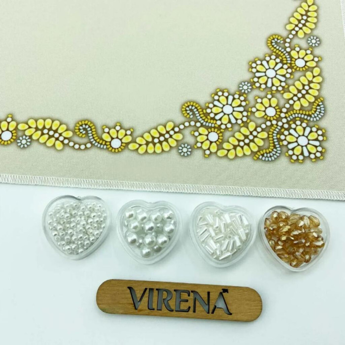 ТБ_СПВ_218 Virena Набір для вишивки бісером - Серветка декоративна 40x40 см, габардин