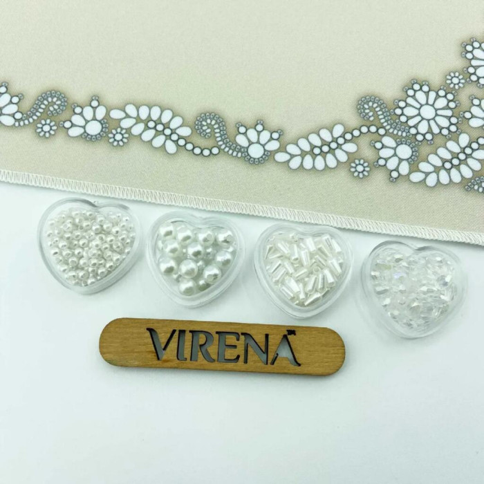 ТБ_СПВ_219 Virena Набір для вишивки бісером - Серветка декоративна 40x40 см, габардин