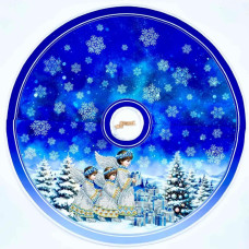 ТБ_СЯ_312 Virena Набір для вишивки бісером - Спідниця під ялинку з різдвяними ангелами 71х71 см (габардин) ТБ_СЯ_312 Virena Набір для вишивки бісером - Спідниця під ялинку з різдвяними ангелами 71х71 см (габардин)