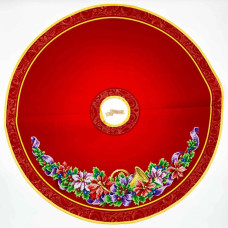 ТБ_СЯ_313 Virena Набір для вишивки бісером - Спідниця під ялинку з різдвяними квітами 71х71 см (габардин) ТБ_СЯ_313 Virena Набір для вишивки бісером - Спідниця під ялинку з різдвяними квітами 71х71 см (габардин)