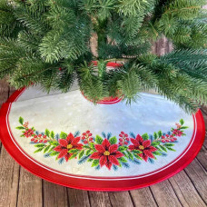 ТБ_СЯ_318 Virena Набір для вишивки бісером - Спідниця під ялинку Різдвяна квітка 71х71 см (габардин) ТБ_СЯ_318 Virena Набір для вишивки бісером - Спідниця під ялинку Різдвяна квітка 71х71 см (габардин)